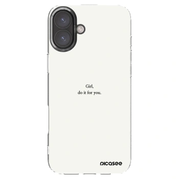 Picasee silikónový prehľadný obal pre Apple iPhone 16 Plus - Girl, do it for you