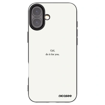 Picasee silikónový čierny obal pre Apple iPhone 16 Plus - Girl, do it for you