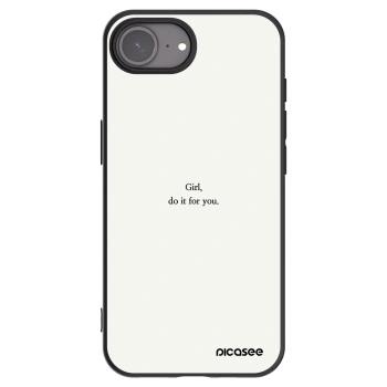 Picasee silikónový čierny obal pre Apple iPhone 16e - Girl, do it for you