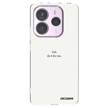 Picasee silikónový prehľadný obal pre Xiaomi Redmi Note 14 5G - Girl, do it for you