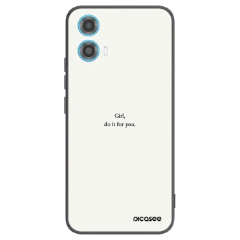 Picasee silikónový čierny obal pre Motorola Moto G34 5G - Girl, do it for you