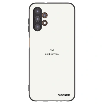 Picasee silikónový čierny obal pre Samsung Galaxy A13 5G - Girl, do it for you