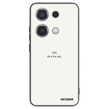 Picasee silikónový čierny obal pre Xiaomi Redmi Note 14S - Girl, do it for you