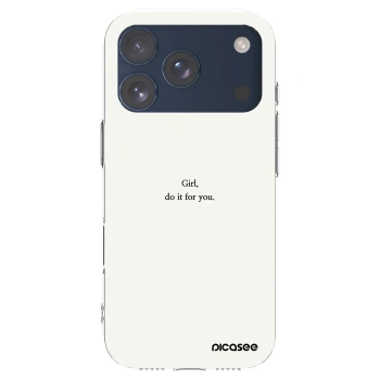 Picasee silikónový prehľadný obal pre Apple iPhone 17 Pro - Girl, do it for you