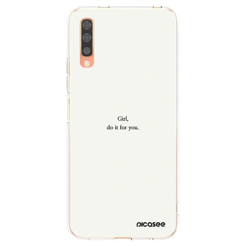 Picasee silikónový prehľadný obal pre Samsung Galaxy A70 A705F - Girl, do it for you