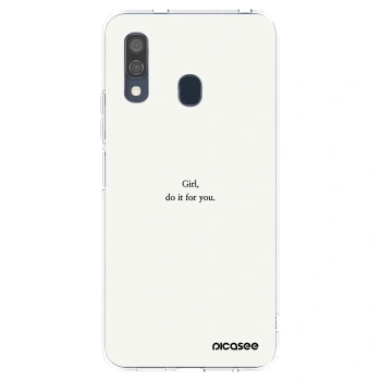 Picasee silikónový prehľadný obal pre Samsung Galaxy A40 A405F - Girl, do it for you