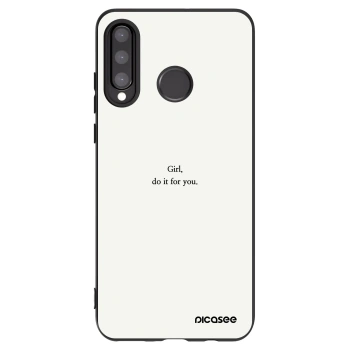 Picasee silikónový čierny obal pre Huawei P30 Lite - Girl, do it for you