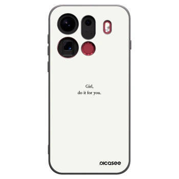 Picasee silikónový čierny obal pre OPPO Find X9 Pro - Girl, do it for you