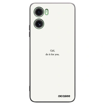 Picasee silikónový čierny obal pre Motorola Moto G06 - Girl, do it for you