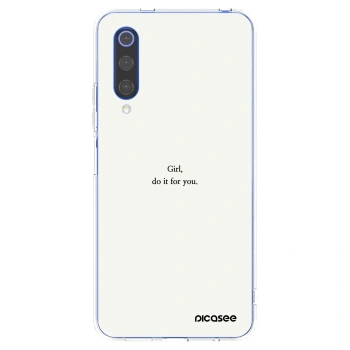 Picasee silikónový prehľadný obal pre Xiaomi Mi 9 SE - Girl, do it for you