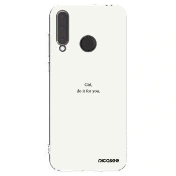Picasee silikónový prehľadný obal pre Honor 20 Lite - Girl, do it for you