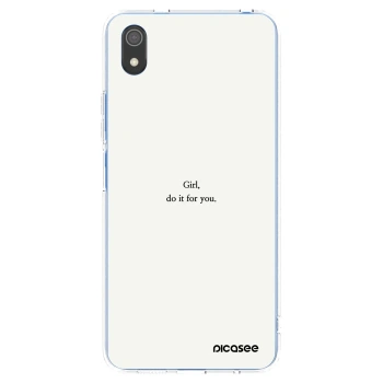 Picasee silikónový prehľadný obal pre Xiaomi Redmi 7A - Girl, do it for you