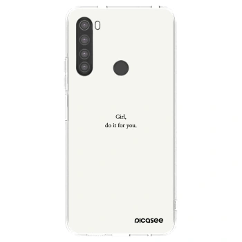 Picasee silikónový prehľadný obal pre Xiaomi Redmi Note 8 - Girl, do it for you