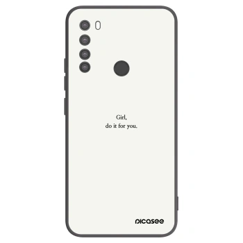 Picasee silikónový čierny obal pre Xiaomi Redmi Note 8 - Girl, do it for you