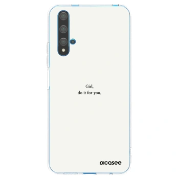 Picasee silikónový prehľadný obal pre Huawei Nova 5T - Girl, do it for you