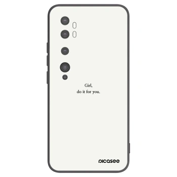 Picasee silikónový čierny obal pre Xiaomi Mi Note 10 (Pro) - Girl, do it for you