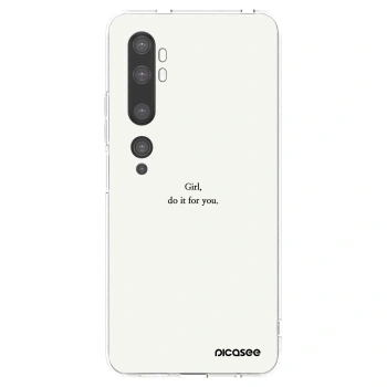Picasee silikónový prehľadný obal pre Xiaomi Mi Note 10 (Pro) - Girl, do it for you