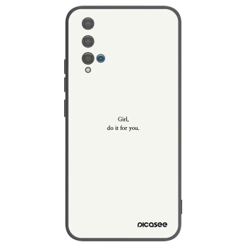 Picasee silikónový čierny obal pre Huawei Nova 5T - Girl, do it for you