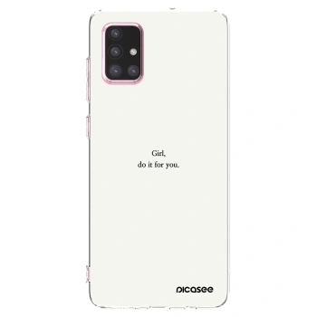 Picasee silikónový prehľadný obal pre Samsung Galaxy A71 A715F - Girl, do it for you