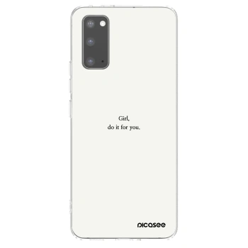 Picasee silikónový prehľadný obal pre Samsung Galaxy S20 G980F - Girl, do it for you
