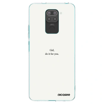 Picasee silikónový čierny obal pre Xiaomi Redmi Note 9 - Girl, do it for you