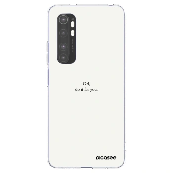 Picasee silikónový prehľadný obal pre Xiaomi Mi Note 10 Lite - Girl, do it for you