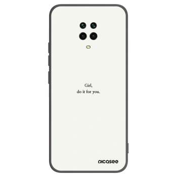 Picasee silikónový čierny obal pre Xiaomi Redmi Note 9S - Girl, do it for you