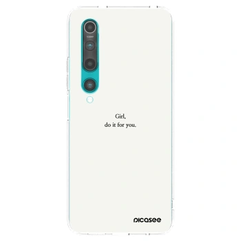 Picasee silikónový prehľadný obal pre Xiaomi Mi 10 - Girl, do it for you