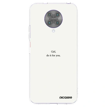 Picasee silikónový prehľadný obal pre Xiaomi Poco F2 Pro - Girl, do it for you