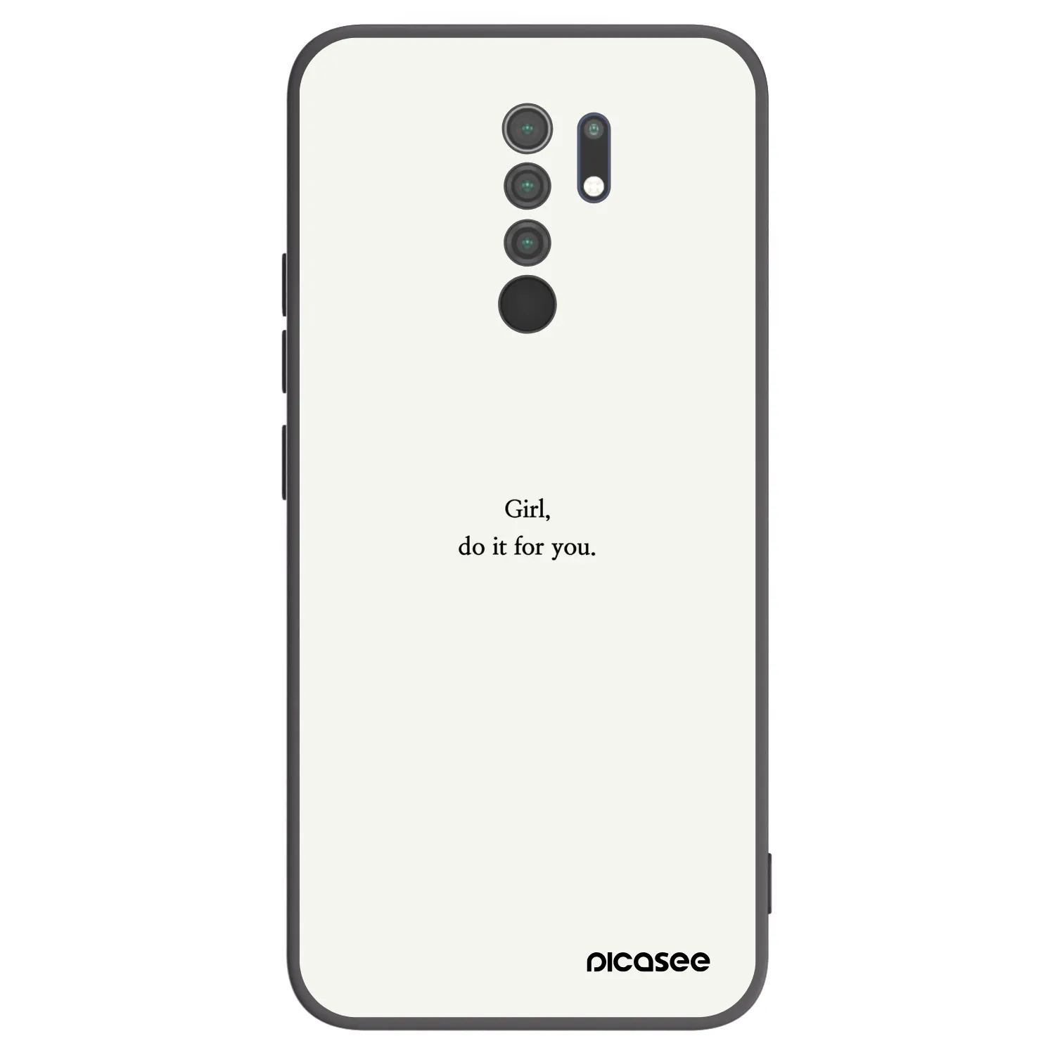 Picasee silikónový čierny obal pre Xiaomi Redmi 9 - Girl, do it for you