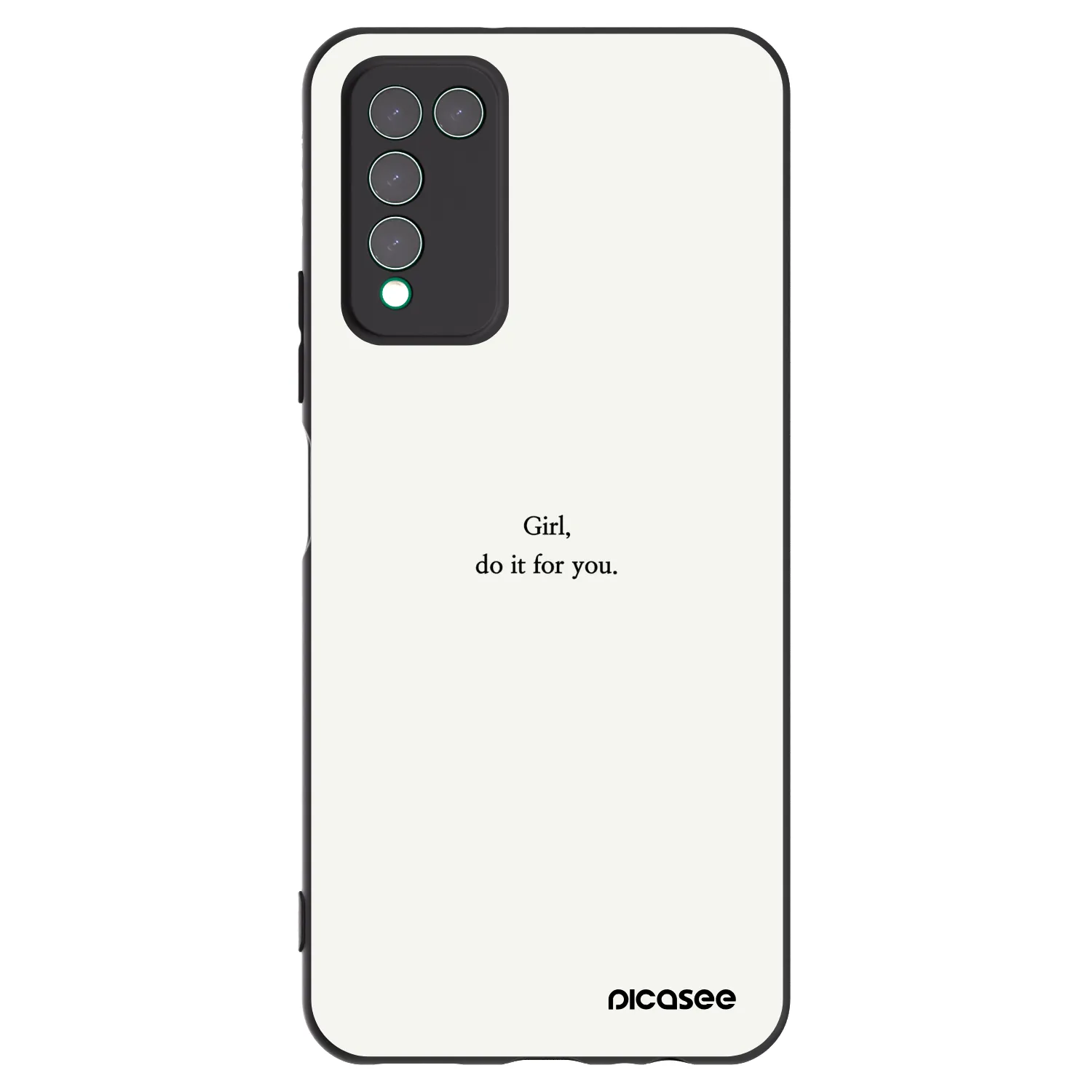 Picasee silikónový čierny obal pre Honor 10X Lite - Girl, do it for you