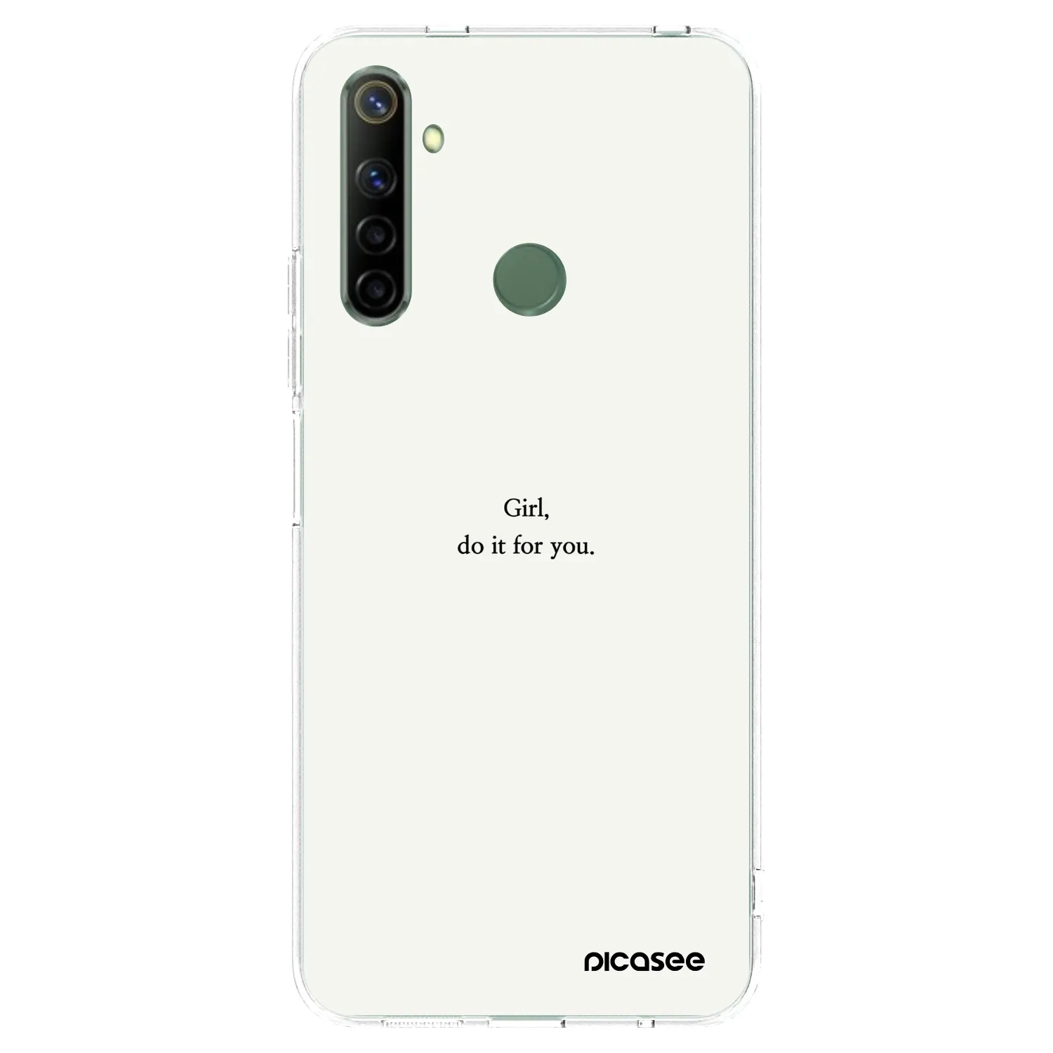 Picasee silikónový prehľadný obal pre Realme 6i - Girl, do it for you