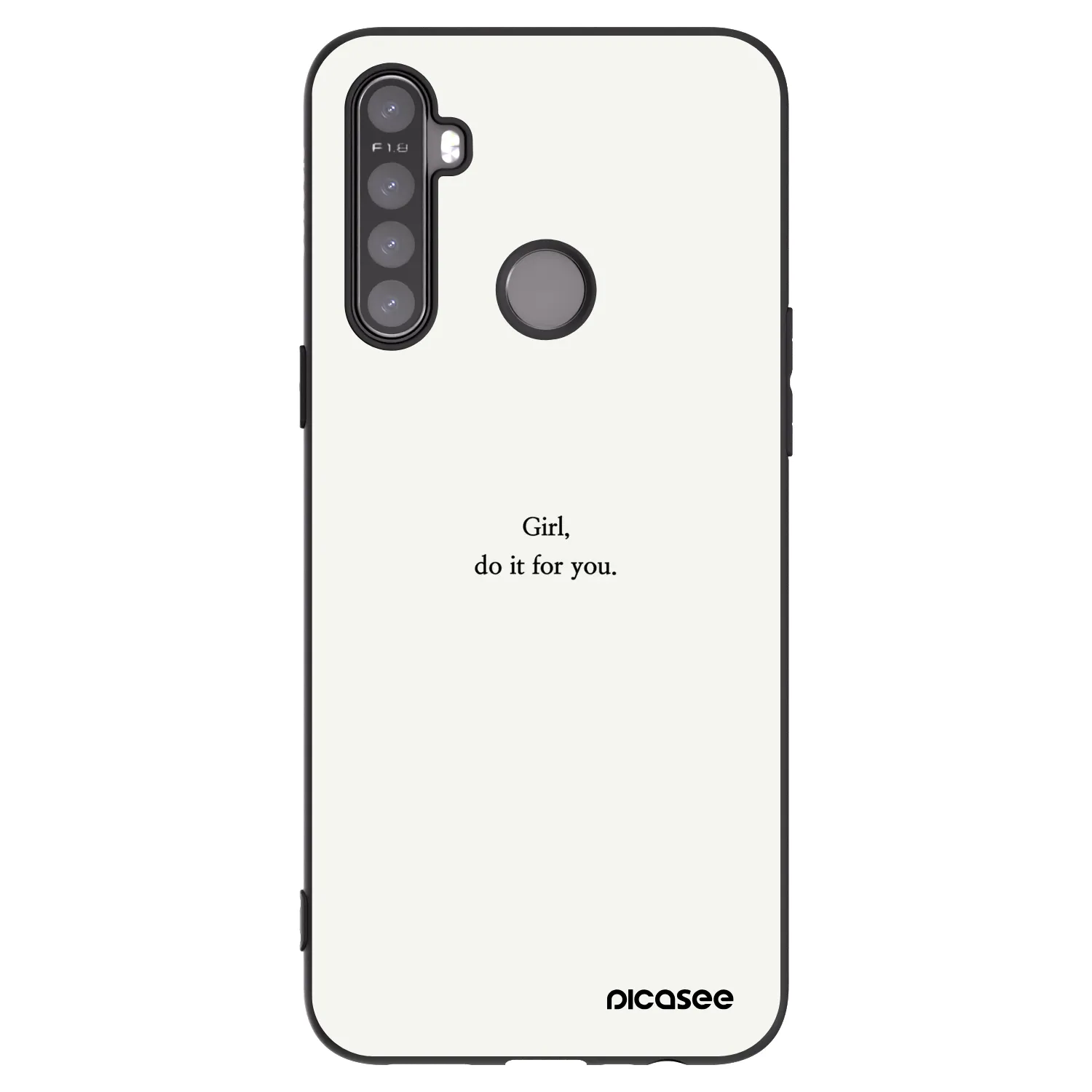 Picasee silikónový čierny obal pre Realme 6i - Girl, do it for you
