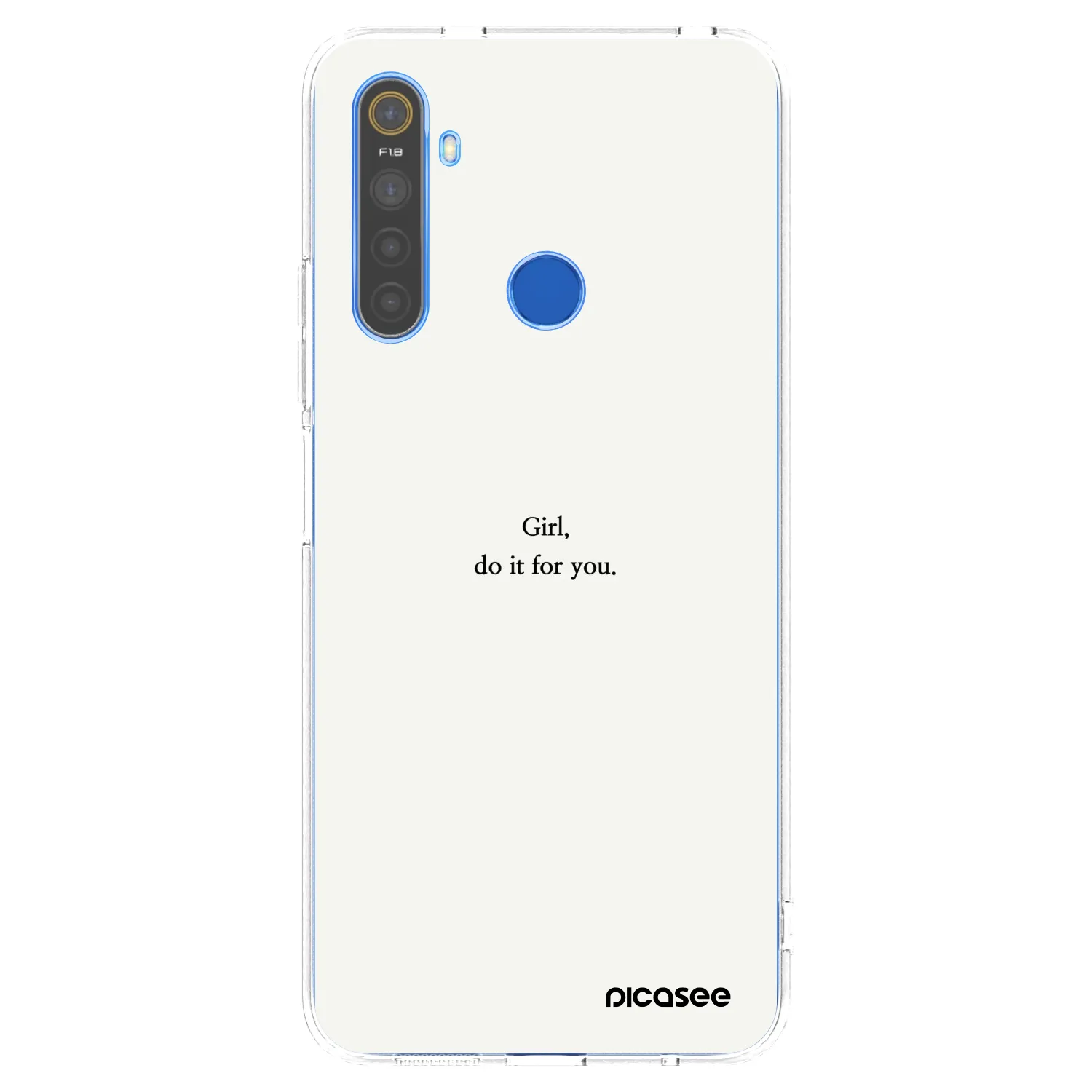 Picasee silikónový prehľadný obal pre Realme 5 - Girl, do it for you