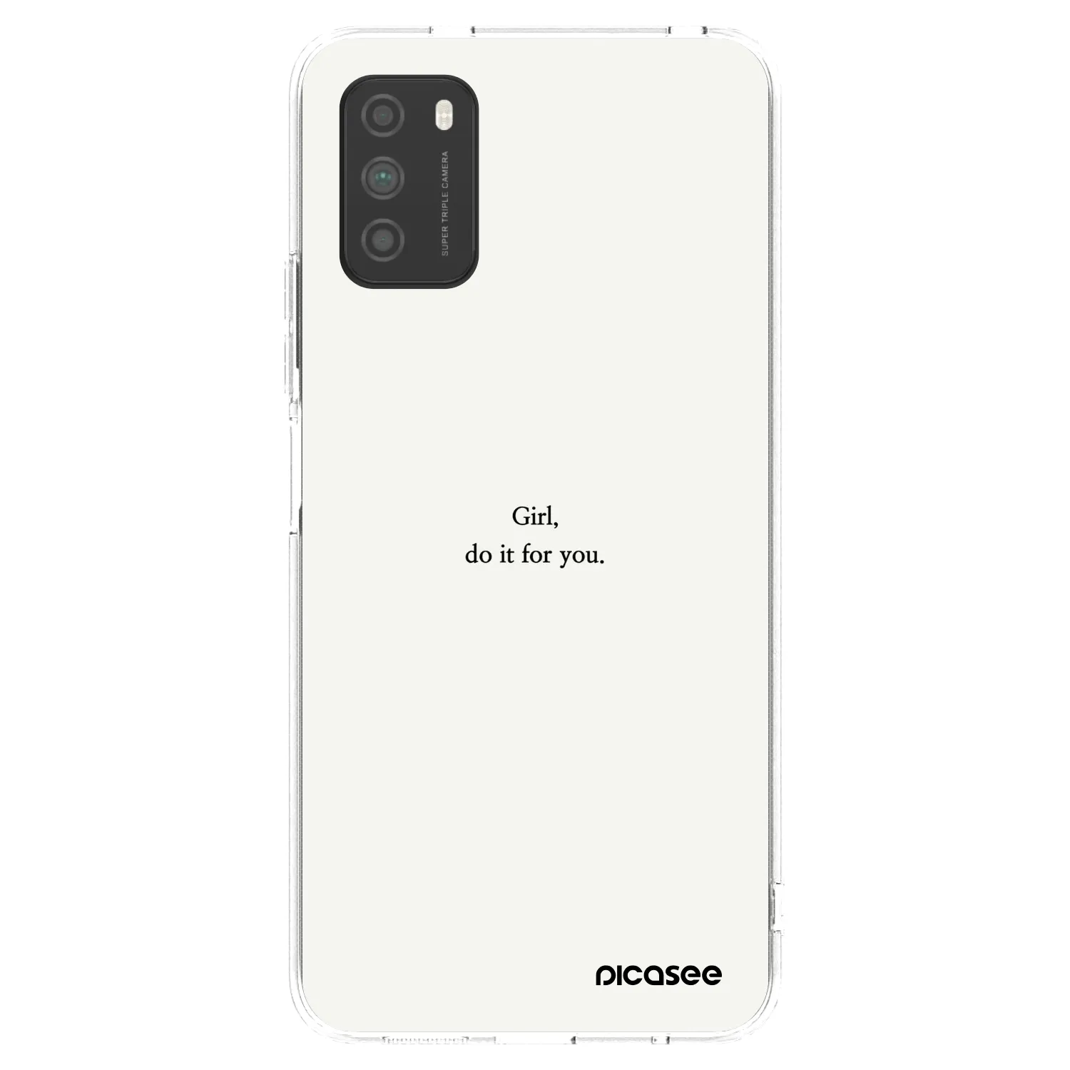 Picasee silikónový prehľadný obal pre Xiaomi Poco M3 - Girl, do it for you