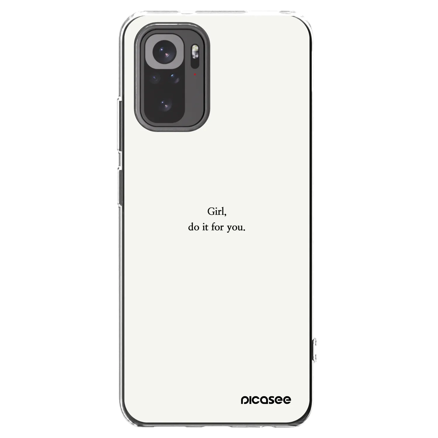 Picasee silikónový prehľadný obal pre Xiaomi Redmi Note 10 - Girl, do it for you
