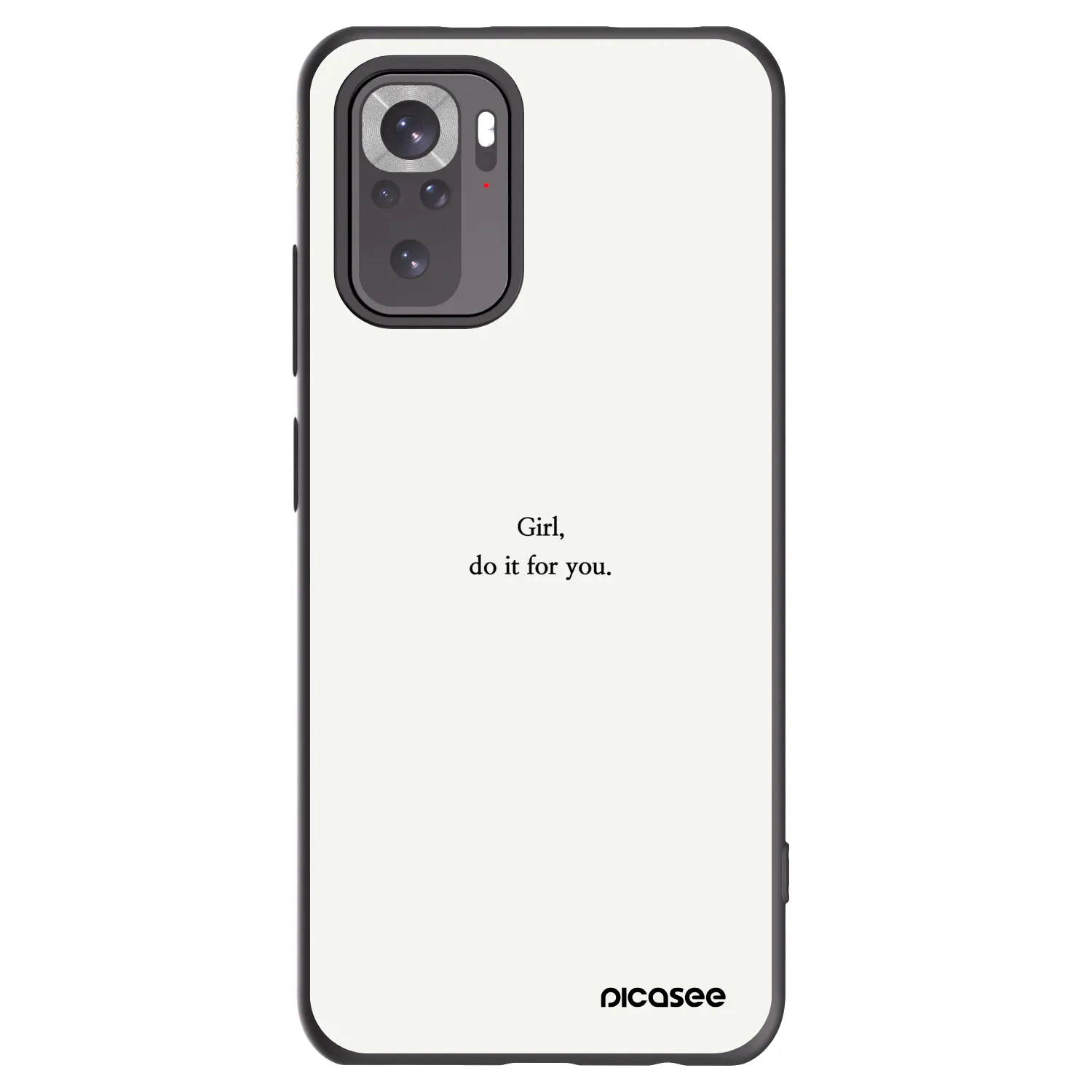 Picasee silikónový čierny obal pre Xiaomi Redmi Note 10 - Girl, do it for you