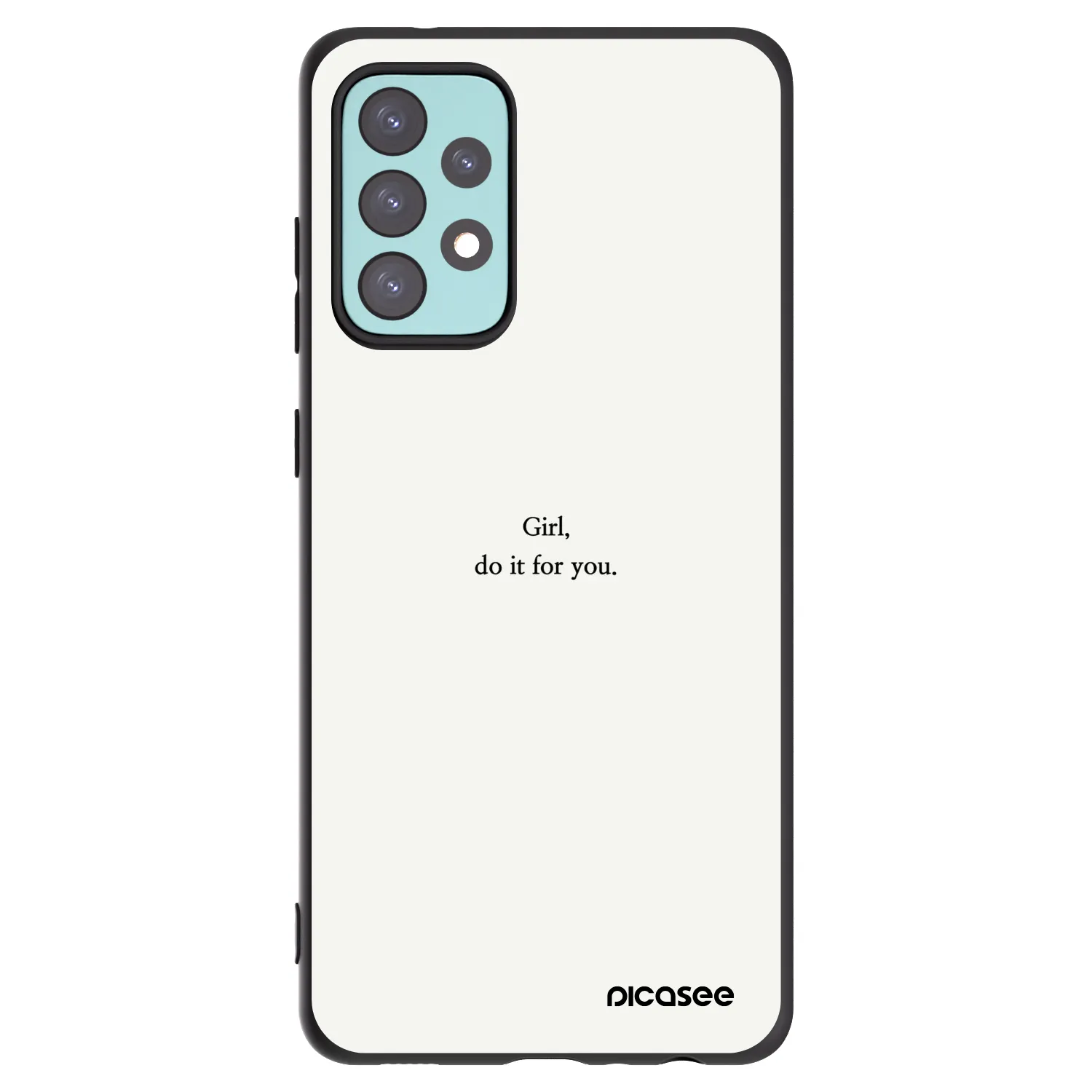 Picasee silikónový čierny obal pre Samsung Galaxy A72 A725F - Girl, do it for you