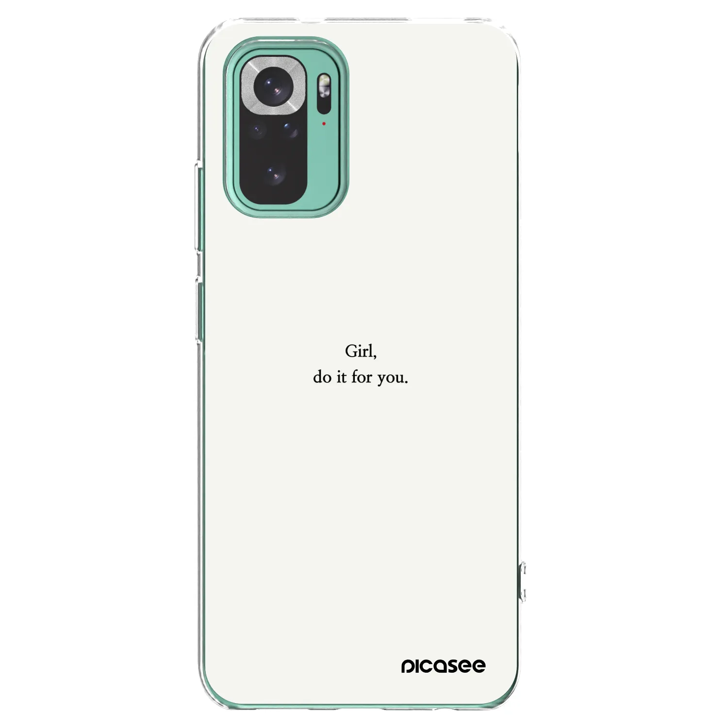Picasee silikónový prehľadný obal pre Xiaomi Redmi Note 10 Pro - Girl, do it for you