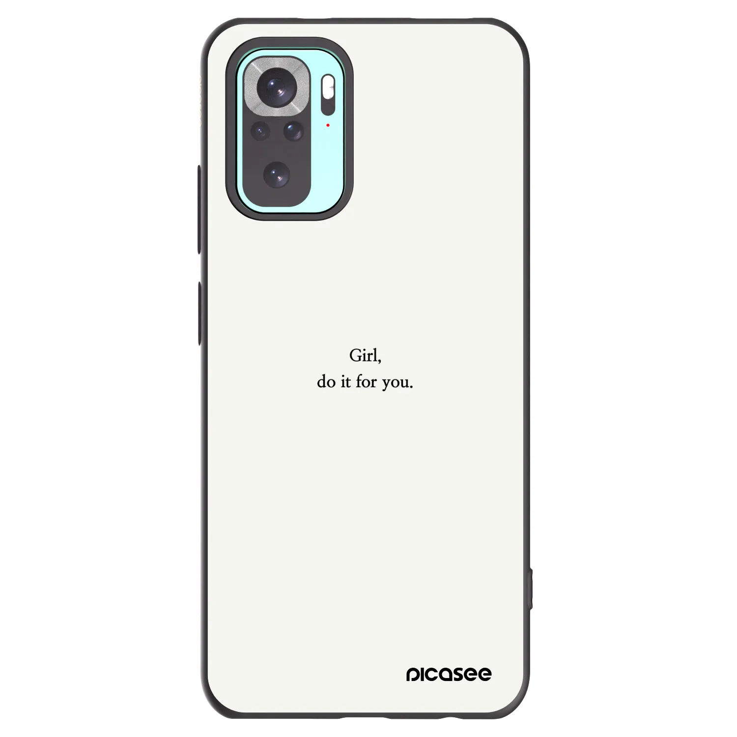 Picasee silikónový čierny obal pre Xiaomi Redmi Note 10 Pro - Girl, do it for you