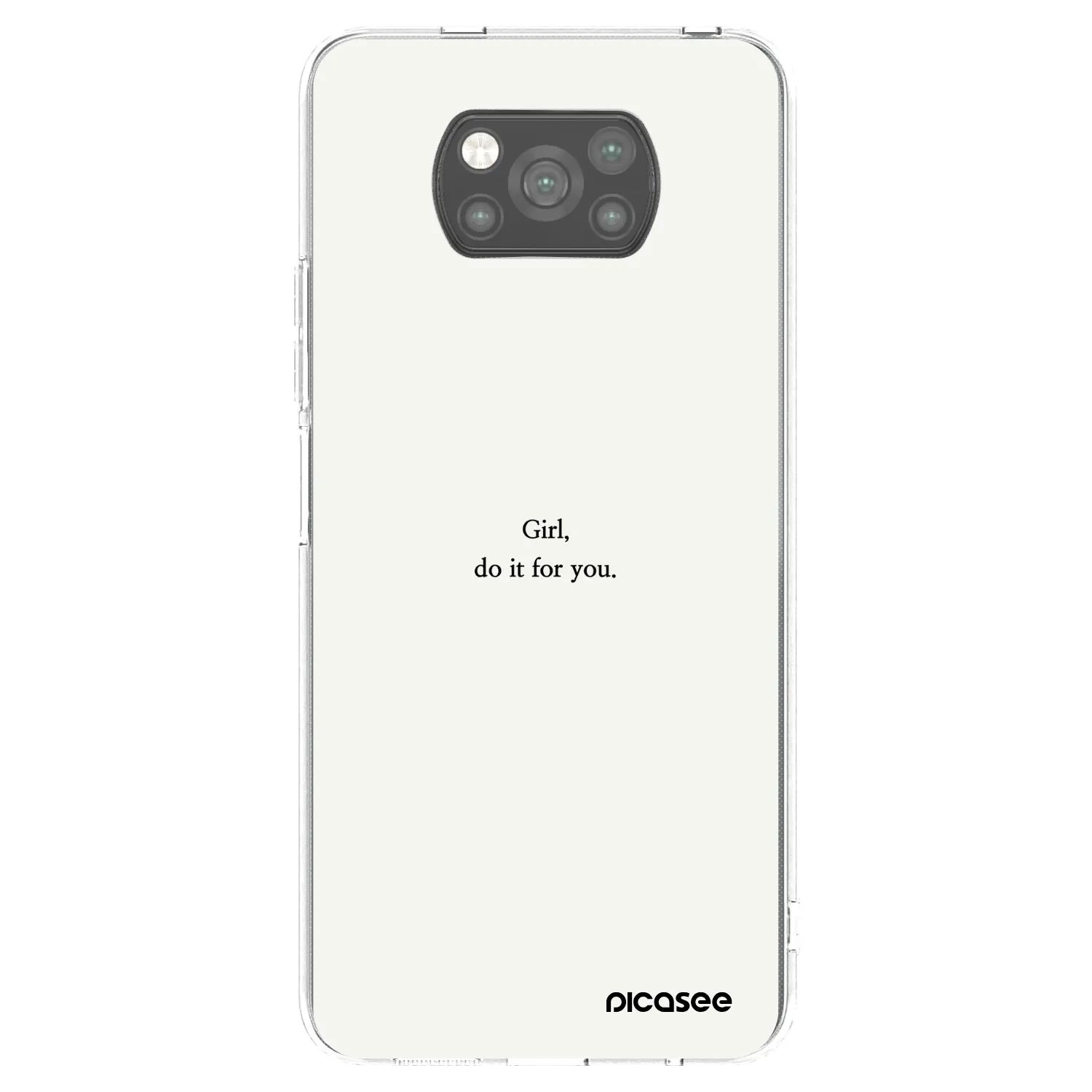 Picasee silikónový čierny obal pre Xiaomi Poco X3 Pro - Girl, do it for you