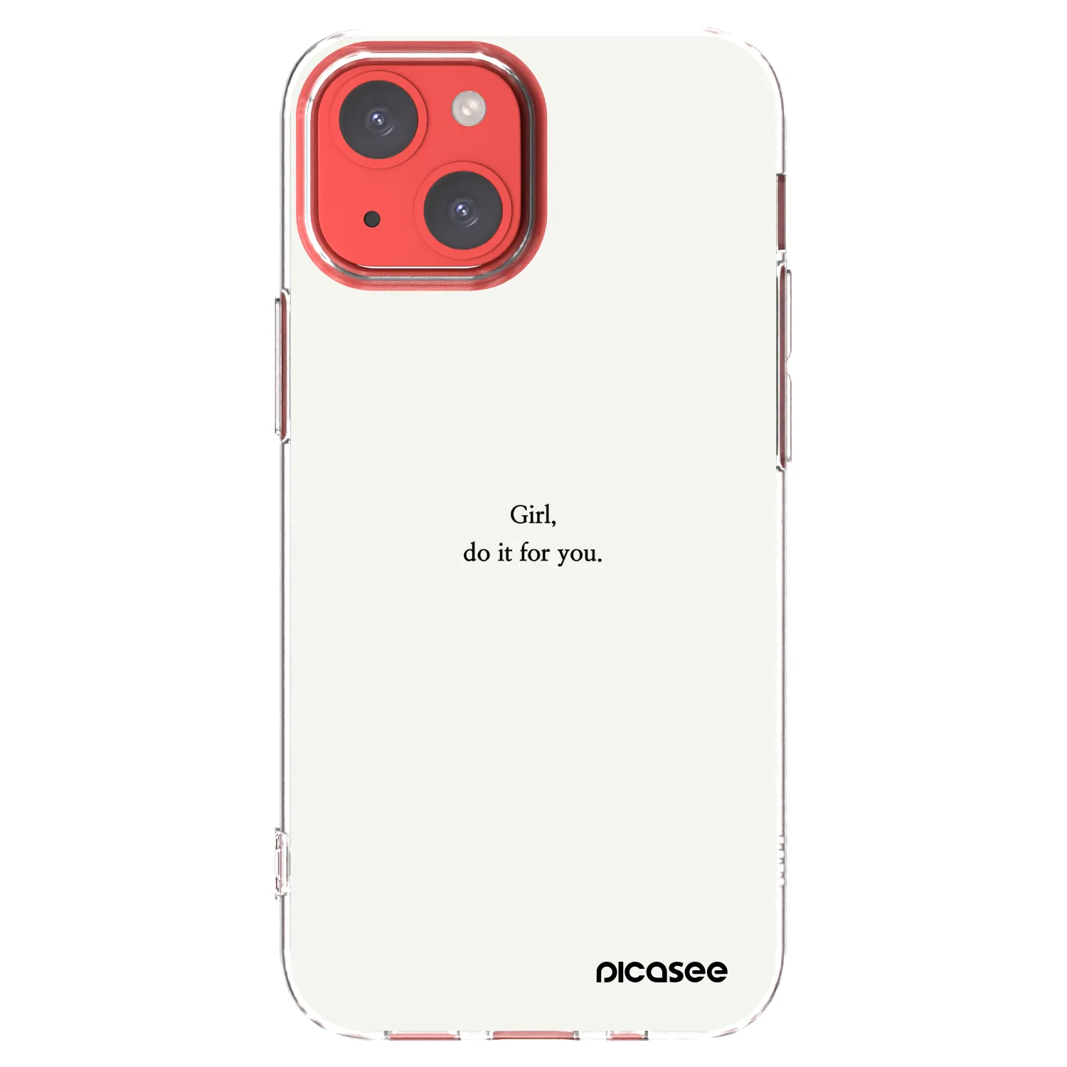 Picasee silikónový prehľadný obal pre Apple iPhone 13 mini - Girl, do it for you