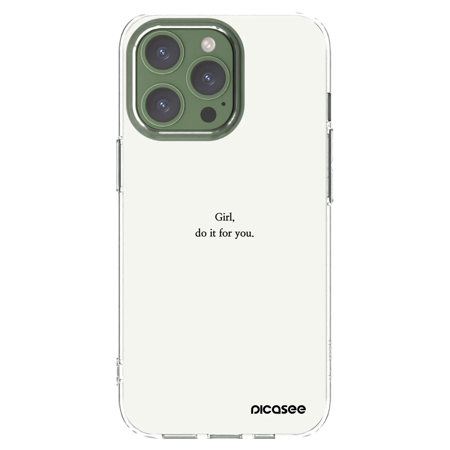 Picasee silikónový prehľadný obal pre Apple iPhone 13 Pro - Girl, do it for you