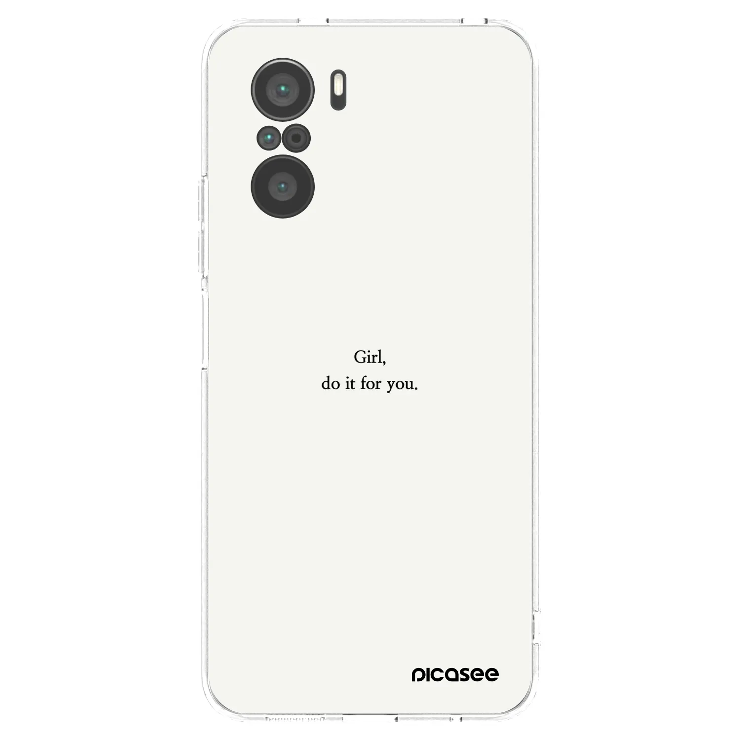 Picasee silikónový prehľadný obal pre Xiaomi Poco F3 - Girl, do it for you