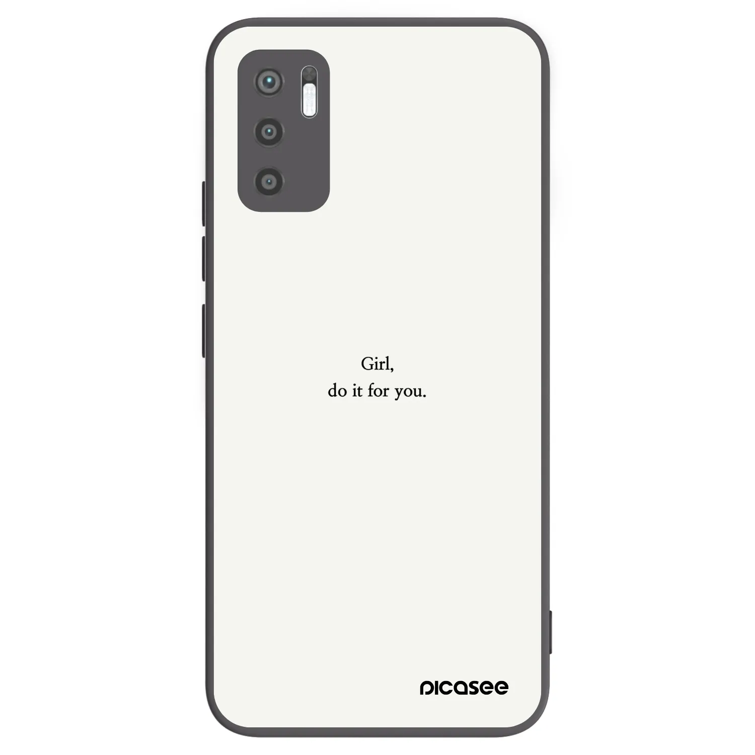 Picasee silikónový čierny obal pre Xiaomi Redmi Note 10 5G - Girl, do it for you
