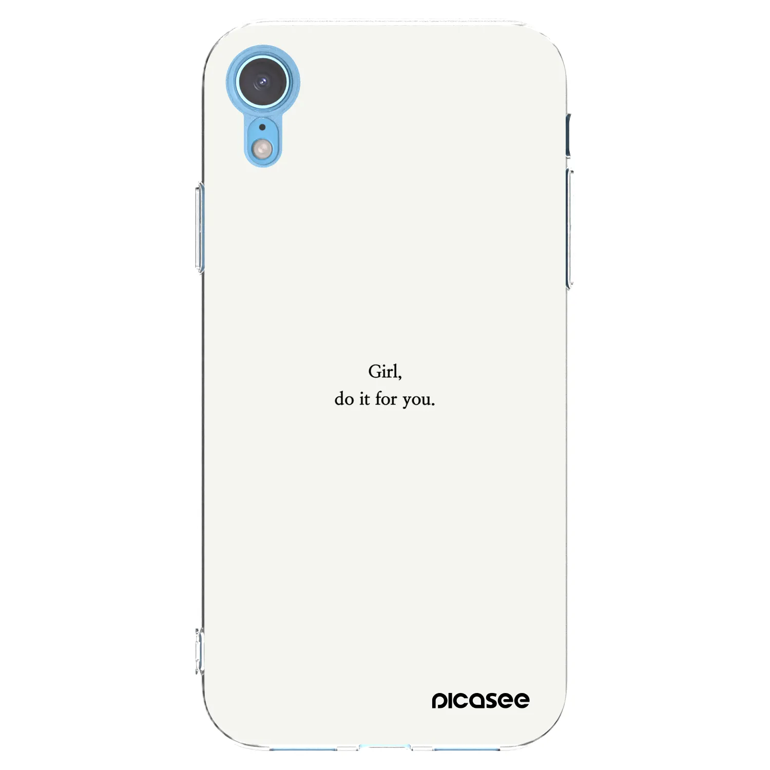 Picasee silikónový prehľadný obal pre Apple iPhone XR - Girl, do it for you