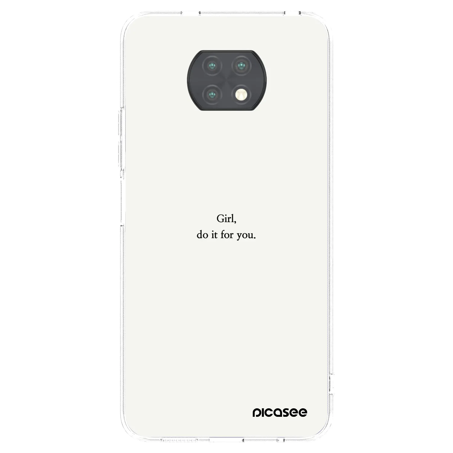 Picasee silikónový prehľadný obal pre Xiaomi Redmi Note 9T - Girl, do it for you