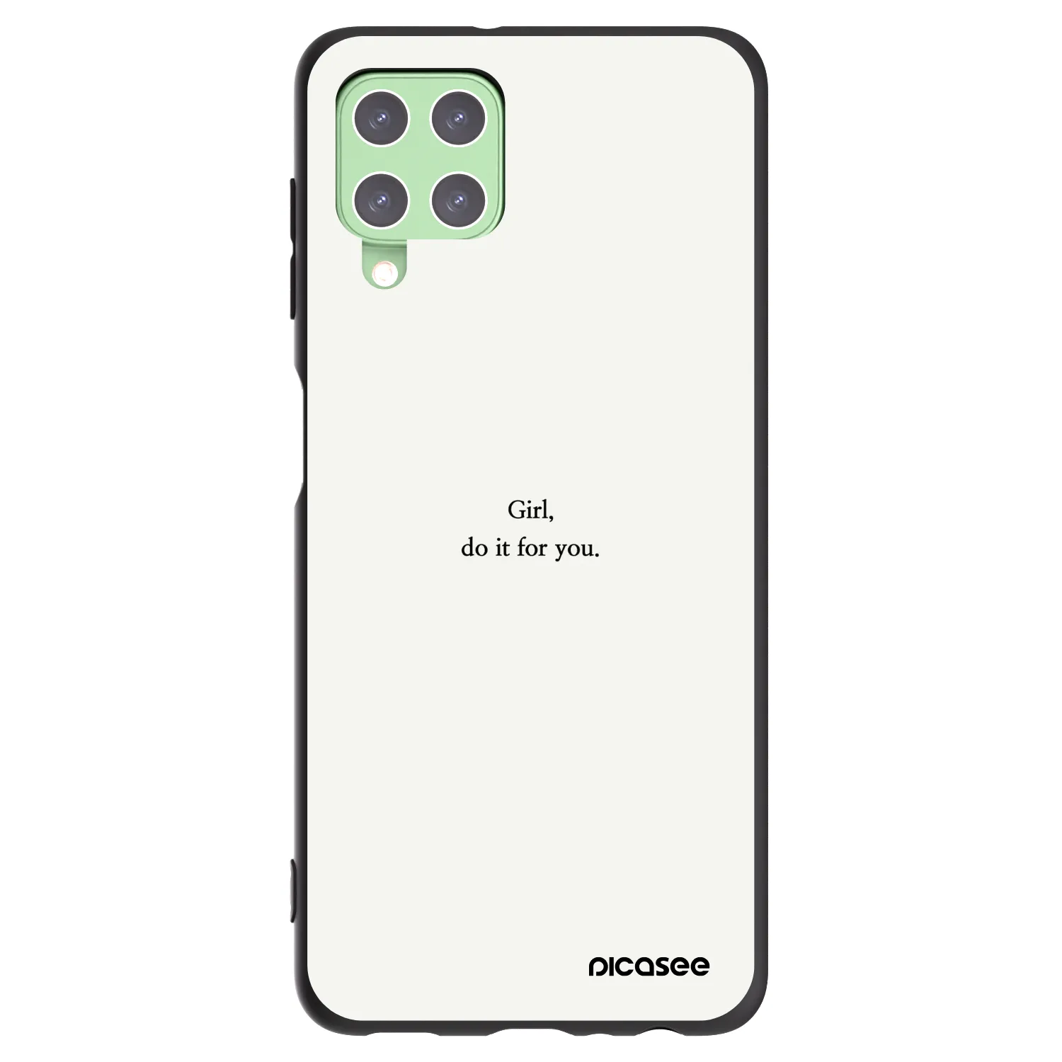 Picasee silikónový čierny obal pre Samsung Galaxy A22 A225F 4G - Girl, do it for you