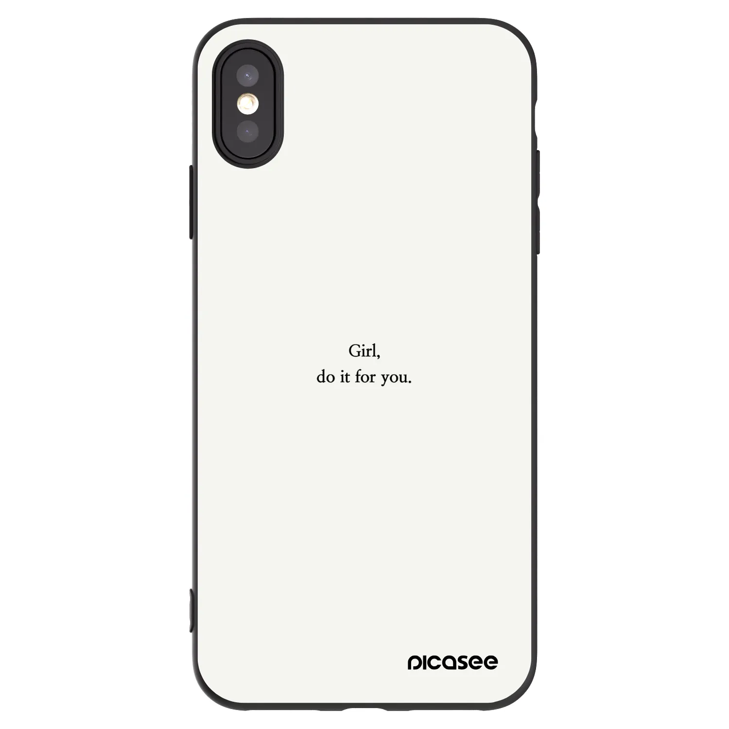 Picasee silikónový čierny obal pre Apple iPhone XS Max - Girl, do it for you