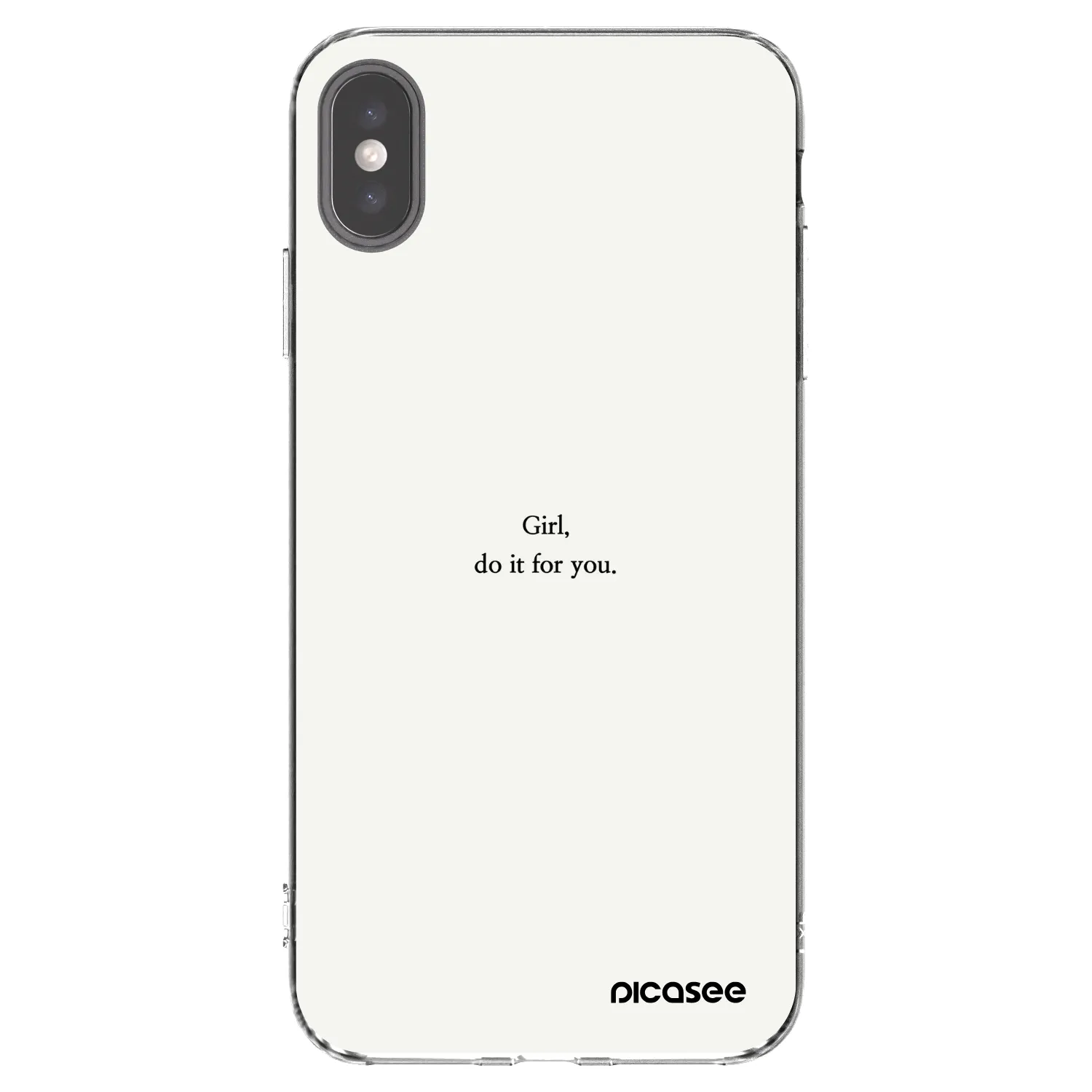 Picasee silikónový prehľadný obal pre Apple iPhone XS Max - Girl, do it for you